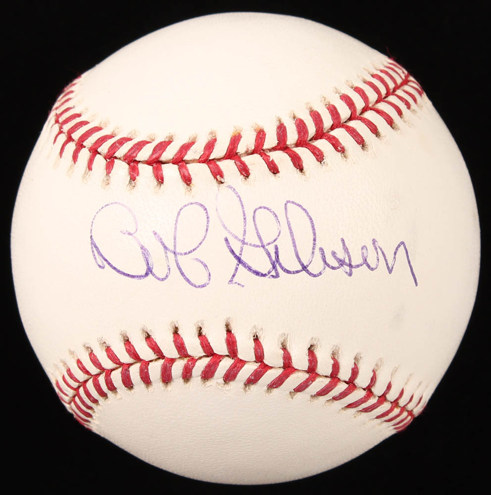 Bob Gibson Signed OML Baseball with Display Case (PSA COA - Graded 8.5) at PristineAuction.com Bob Gibson Signed OML Baseball with Display Case (PSA COA - Graded 8.5) at PristineAuction.com