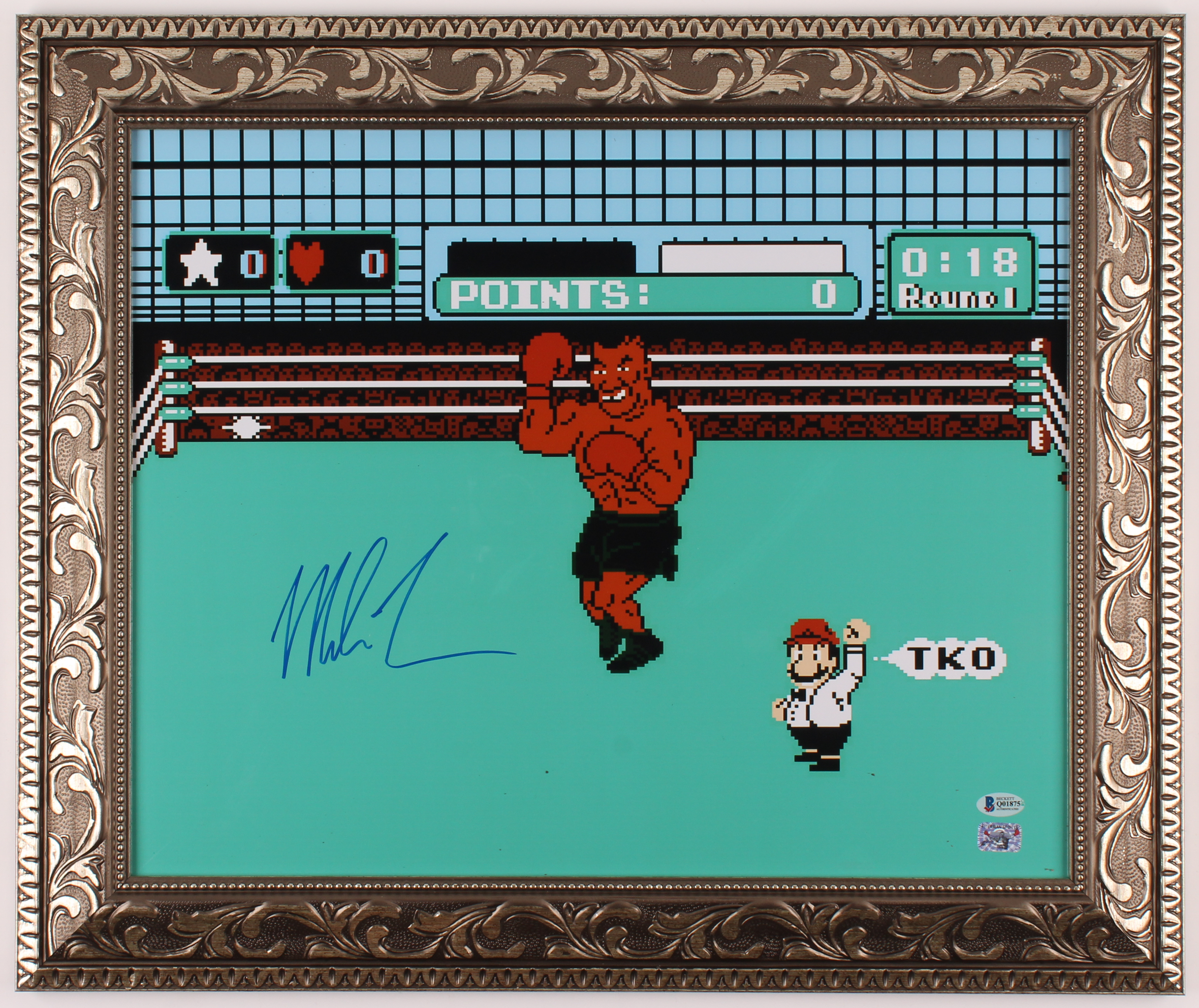 Mike Tyson Signed "Punch-Out!!" 20.5x24.5 Custom Framed Print Display (Beckett COA & Fiterman Hologram) at PristineAuction.com Mike Tyson Signed "Punch-Out!!" 20.5x24.5 Custom Framed Print Display (Beckett COA & Fiterman Hologram) at PristineAuction.com