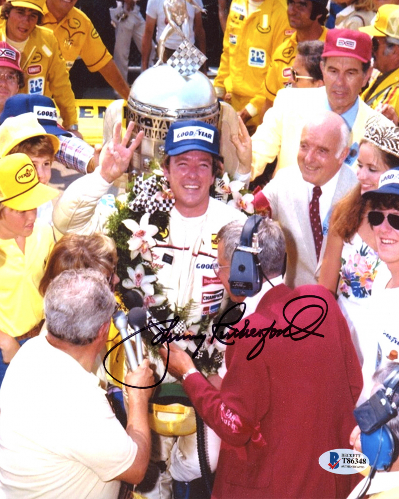 Johnny Rutherford Signed 8x10 Photo (Beckett COA) Pristine Auction