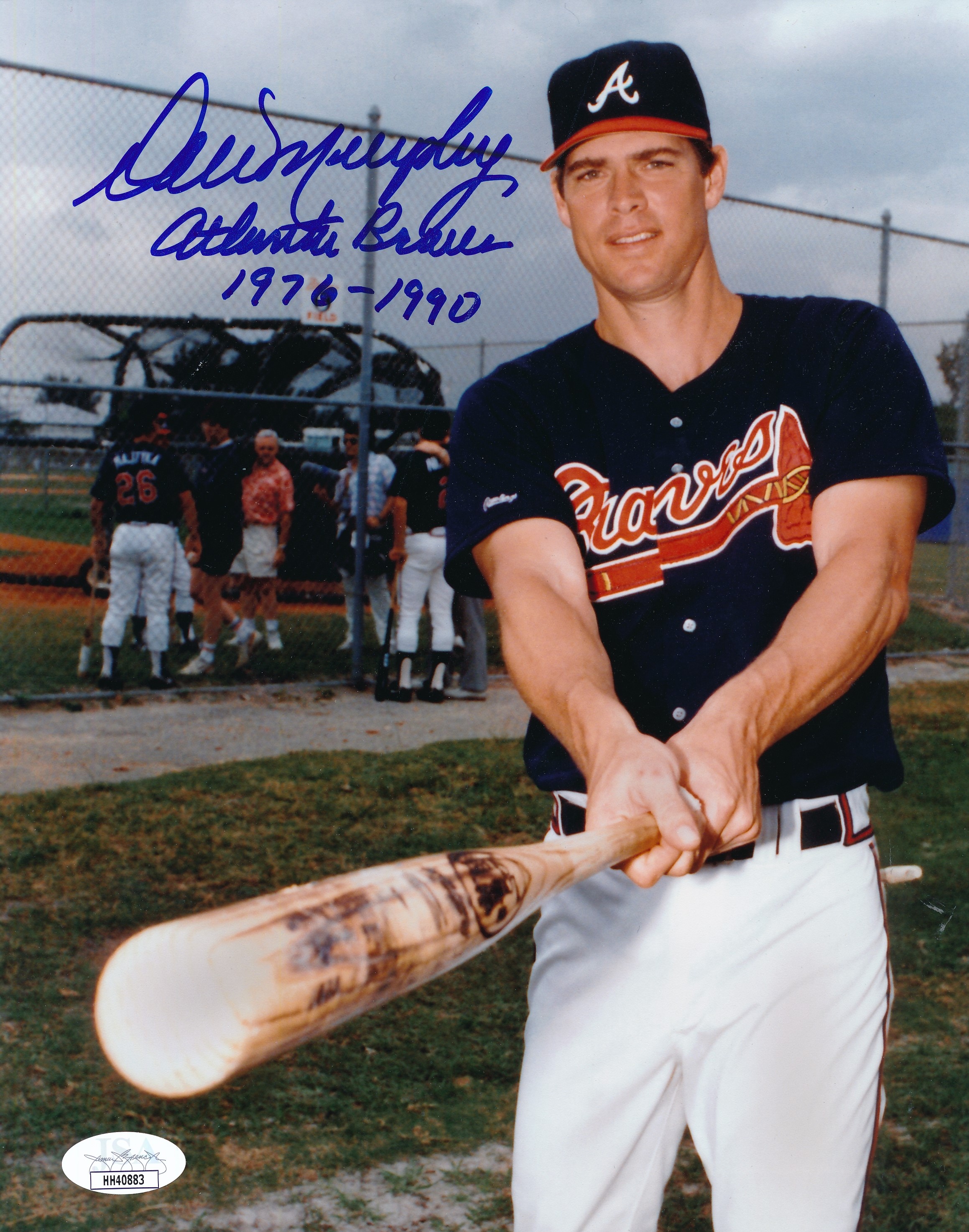 Dale Murphy Signed Braves 8x10 Photo Inscribed "Atlanta Braves" & "1976-1990" (JSA COA) at PristineAuction.com Dale Murphy Signed Braves 8x10 Photo Inscribed "Atlanta Braves" & "1976-1990" (JSA COA) at PristineAuction.com