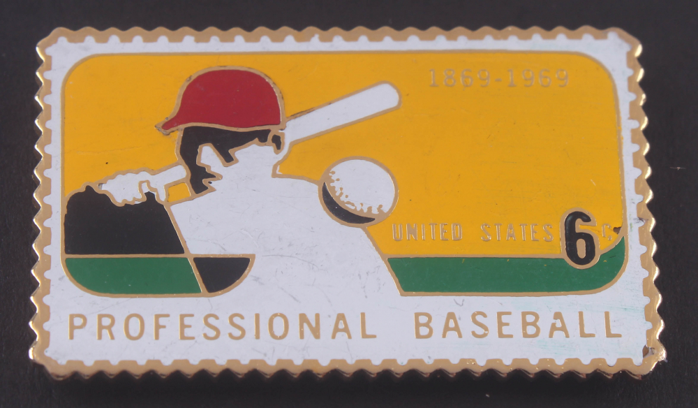 1969 Vintage Pro Baseball Centennial 13x16 Custom Framed Stamp Display