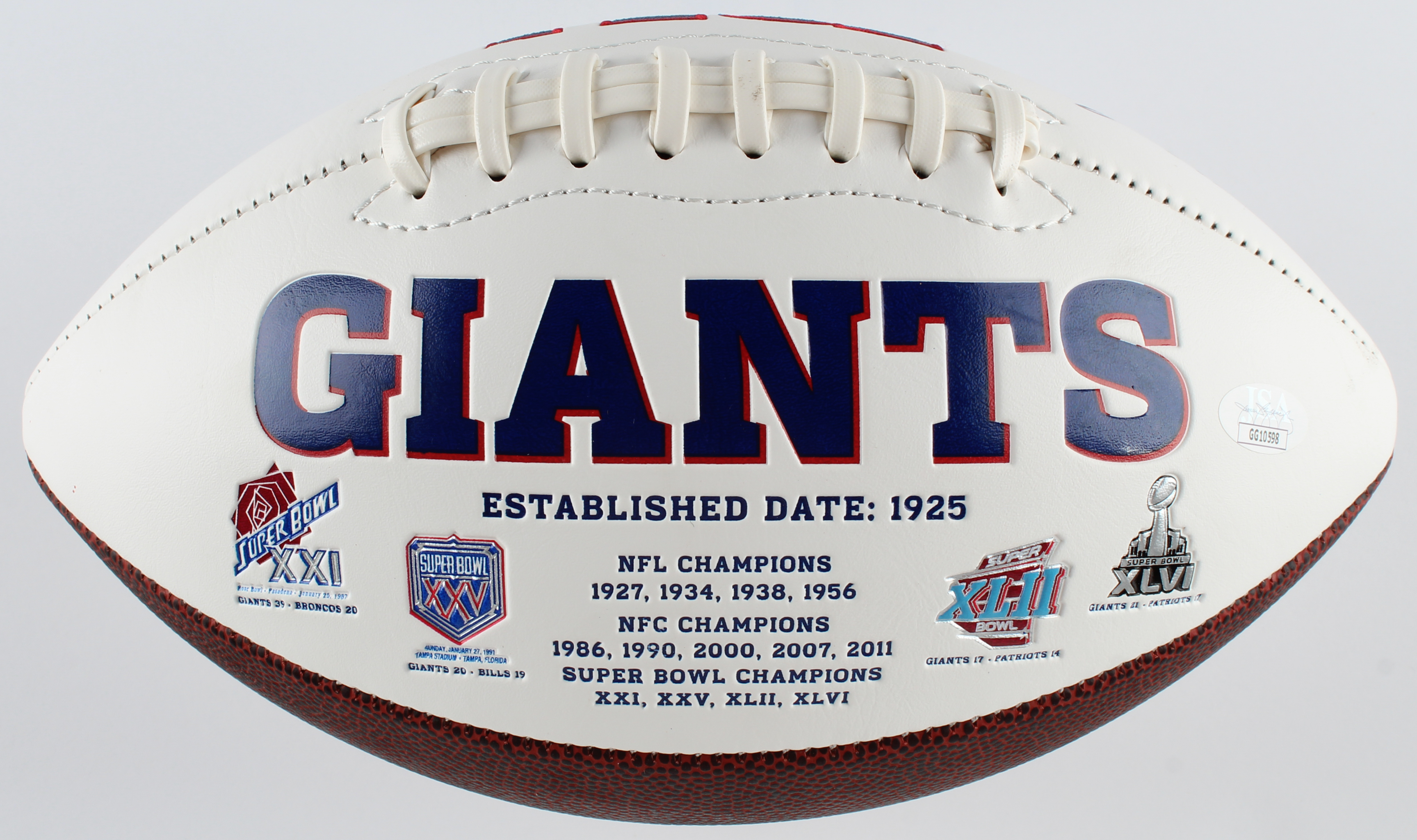Y. A. Tittle Signed New York Giants Logo Football Inscribed "HOF 71" (JSA COA) at PristineAuction.com Y. A. Tittle Signed New York Giants Logo Football Inscribed "HOF 71" (JSA COA) at PristineAuction.com