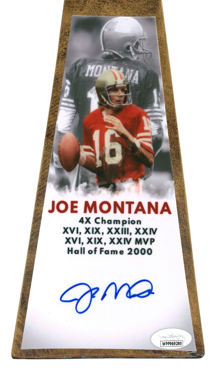 Joe Montana Signed 15” Football Championship Trophy (JSA COA) at PristineAuction.com Joe Montana Signed 15” Football Championship Trophy (JSA COA) at PristineAuction.com