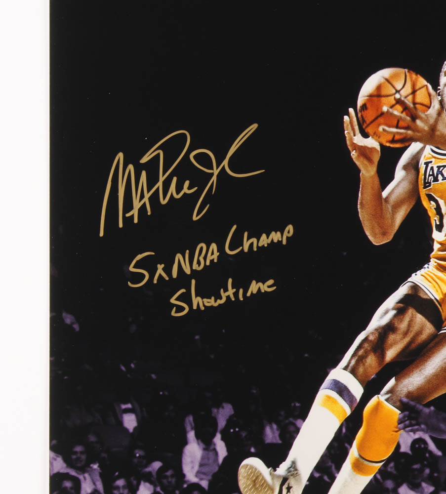 Magic Johnson Signed LE Lakers 16x20 Photo Inscribed "5x NBA Champ" & "Showtime" (Steiner COA) at PristineAuction.com Magic Johnson Signed LE Lakers 16x20 Photo Inscribed "5x NBA Champ" & "Showtime" (Steiner COA) at PristineAuction.com