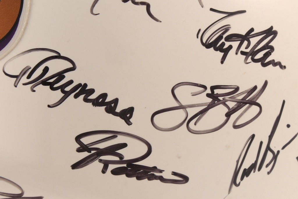 2001 Diamondbacks Full-Size Batting Helmet Team-Signed by (41) with Randy Johnson, Luis Gonzalez, Mike Morgan, Matt Williams, Craig Counsell, Steve Finley, Mark Grace (Beckett) at PristineAuction.com 2001 Diamondbacks Full-Size Batting Helmet Team-Signed by (41) with Randy Johnson, Luis Gonzalez, Mike Morgan, Matt Williams, Craig Counsell, Steve Finley, Mark Grace (Beckett) at PristineAuction.com