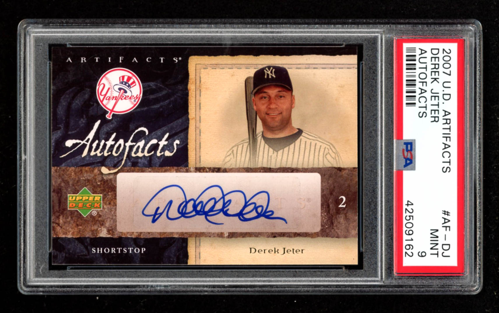Derek Jeter 2007 Artifacts Autofacts #DJ (PSA 9) at PristineAuction.com Derek Jeter 2007 Artifacts Autofacts #DJ (PSA 9) at PristineAuction.com