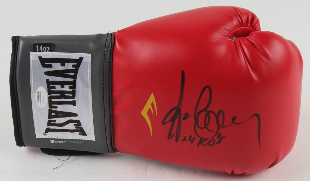 Gerry Cooney Signed Everlast Boxing Glove Inscribed "24 KO's" (JSA COA) at PristineAuction.com Gerry Cooney Signed Everlast Boxing Glove Inscribed "24 KO's" (JSA COA) at PristineAuction.com