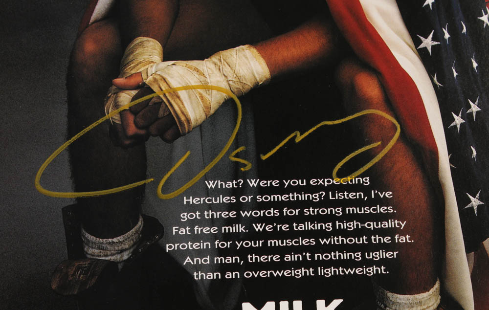 Oscar De La Hoya Signed 8.5x11 Magazine Photo (JSA COA) at PristineAuction.com Oscar De La Hoya Signed 8.5x11 Magazine Photo (JSA COA) at PristineAuction.com