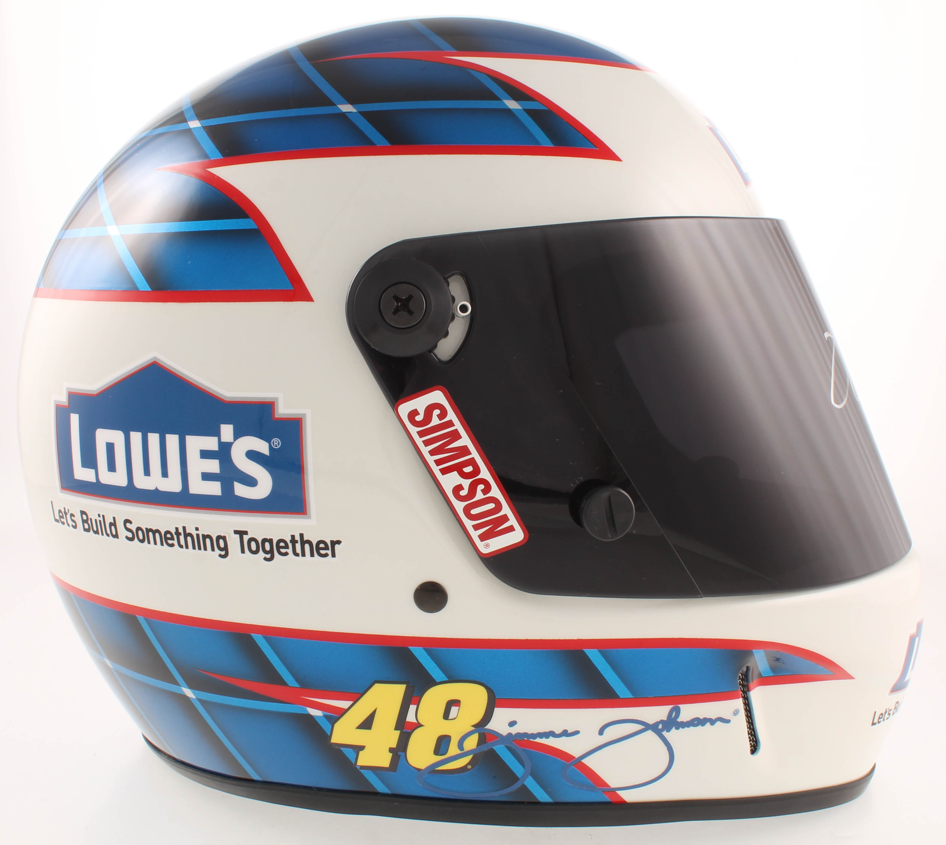 Jimmie Johnson Signed Lowe's NASCAR Full-Size Helmet (JSA COA) at PristineAuction.com Jimmie Johnson Signed Lowe's NASCAR Full-Size Helmet (JSA COA) at PristineAuction.com
