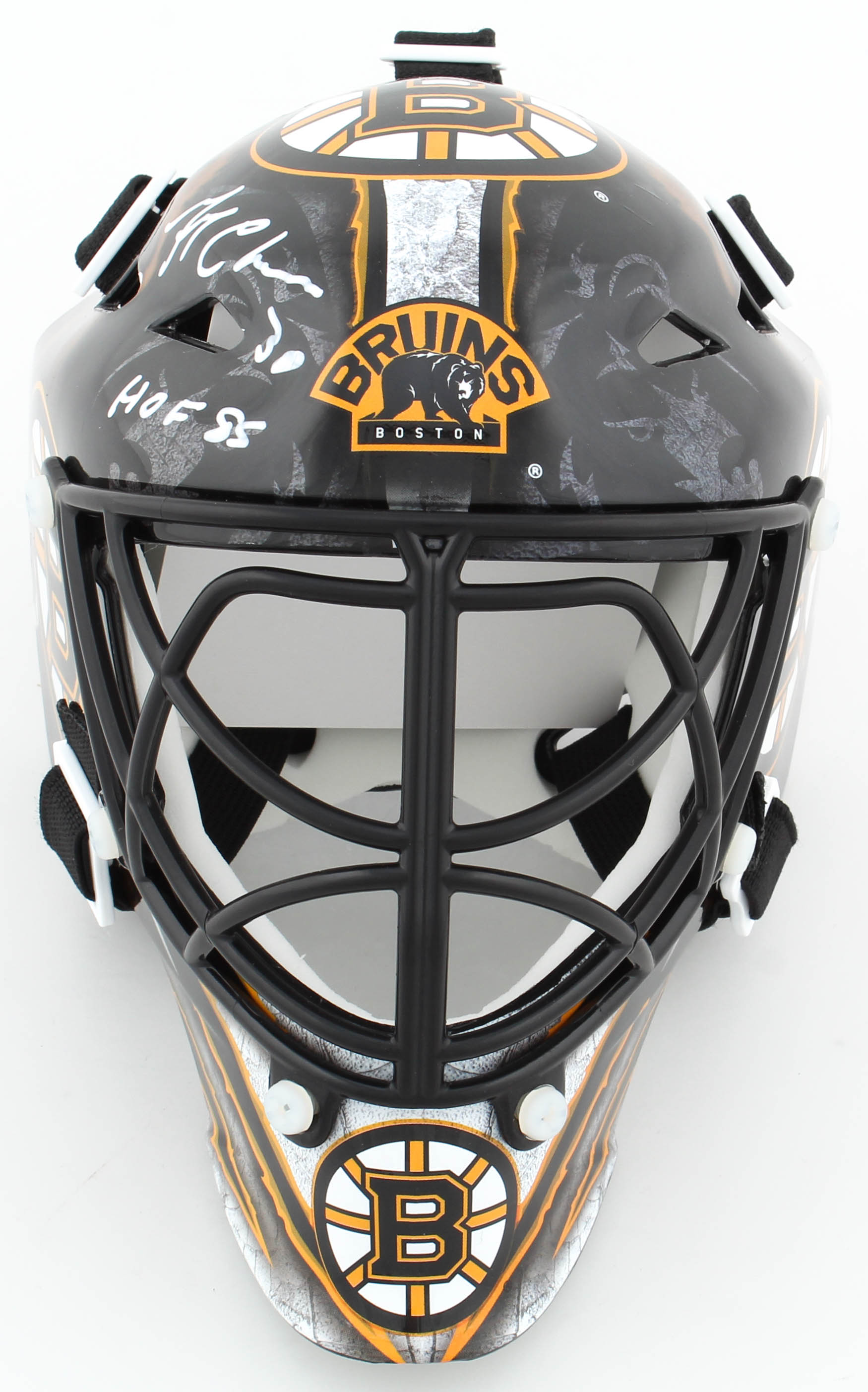 Gerry Cheevers Signed Bruins Mini Hockey Goalie Mask Inscribed "HOF 85" (Schwartz COA) at PristineAuction.com Gerry Cheevers Signed Bruins Mini Hockey Goalie Mask Inscribed "HOF 85" (Schwartz COA) at PristineAuction.com