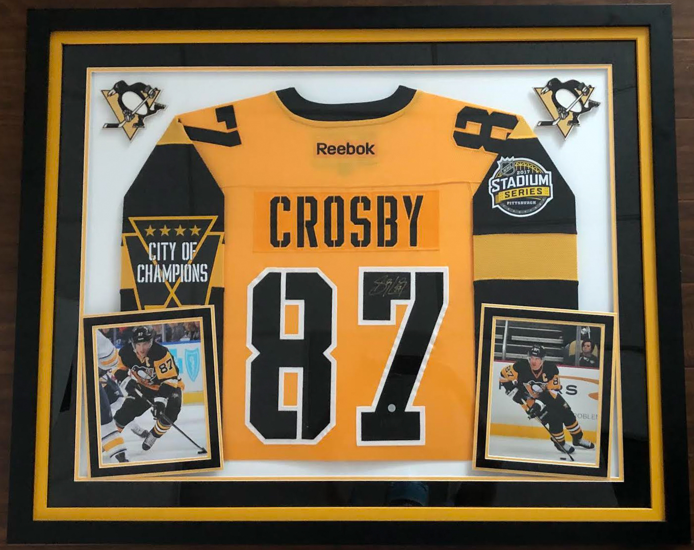 Sidney Crosby Signed Penguins 36x44 Custom Framed Jersey (FSM COA) at PristineAuction.com Sidney Crosby Signed Penguins 36x44 Custom Framed Jersey (FSM COA) at PristineAuction.com