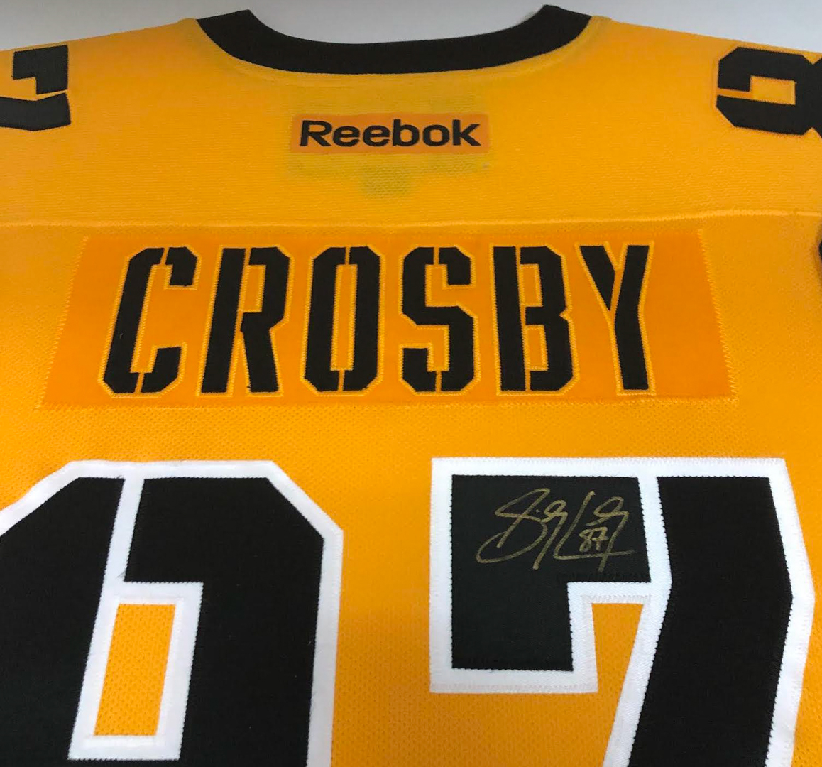 Sidney Crosby Signed Penguins 36x44 Custom Framed Jersey (FSM COA) at PristineAuction.com Sidney Crosby Signed Penguins 36x44 Custom Framed Jersey (FSM COA) at PristineAuction.com