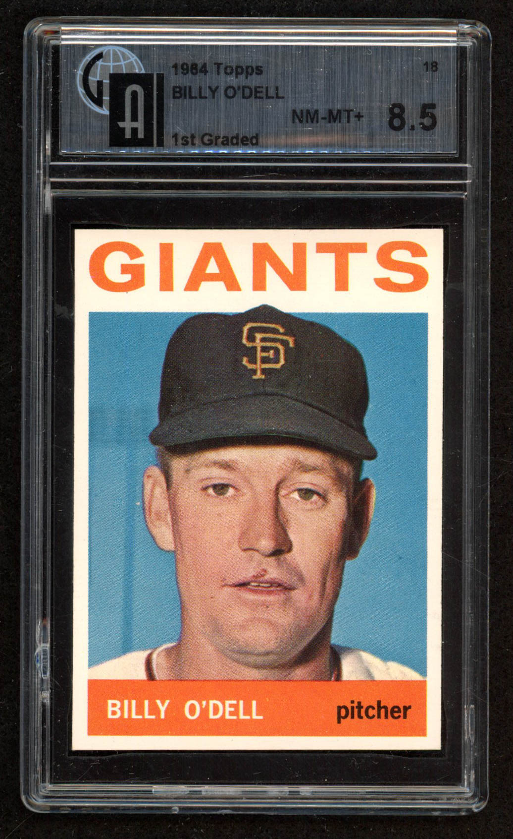 Billy O'Dell 1964 Topps #18 (GAI 8.5) at PristineAuction.com Billy O'Dell 1964 Topps #18 (GAI 8.5) at PristineAuction.com