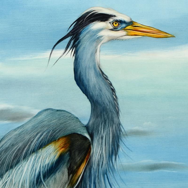 Martin Katon Signed "Happy Great Blue Heron" 24x36 Original Oil Painting on Canvas at PristineAuction.com Martin Katon Signed "Happy Great Blue Heron" 24x36 Original Oil Painting on Canvas at PristineAuction.com