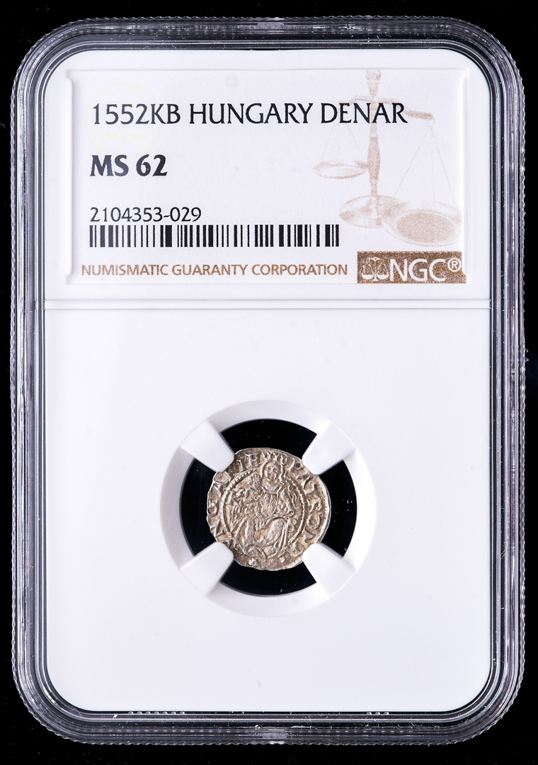 1552KB Ferdinand I, Holy Roman Emperor - Hungary Medieval Silver Denar, Madonna & Child (NGC MS62) at PristineAuction.com 1552KB Ferdinand I, Holy Roman Emperor - Hungary Medieval Silver Denar, Madonna & Child (NGC MS62) at PristineAuction.com