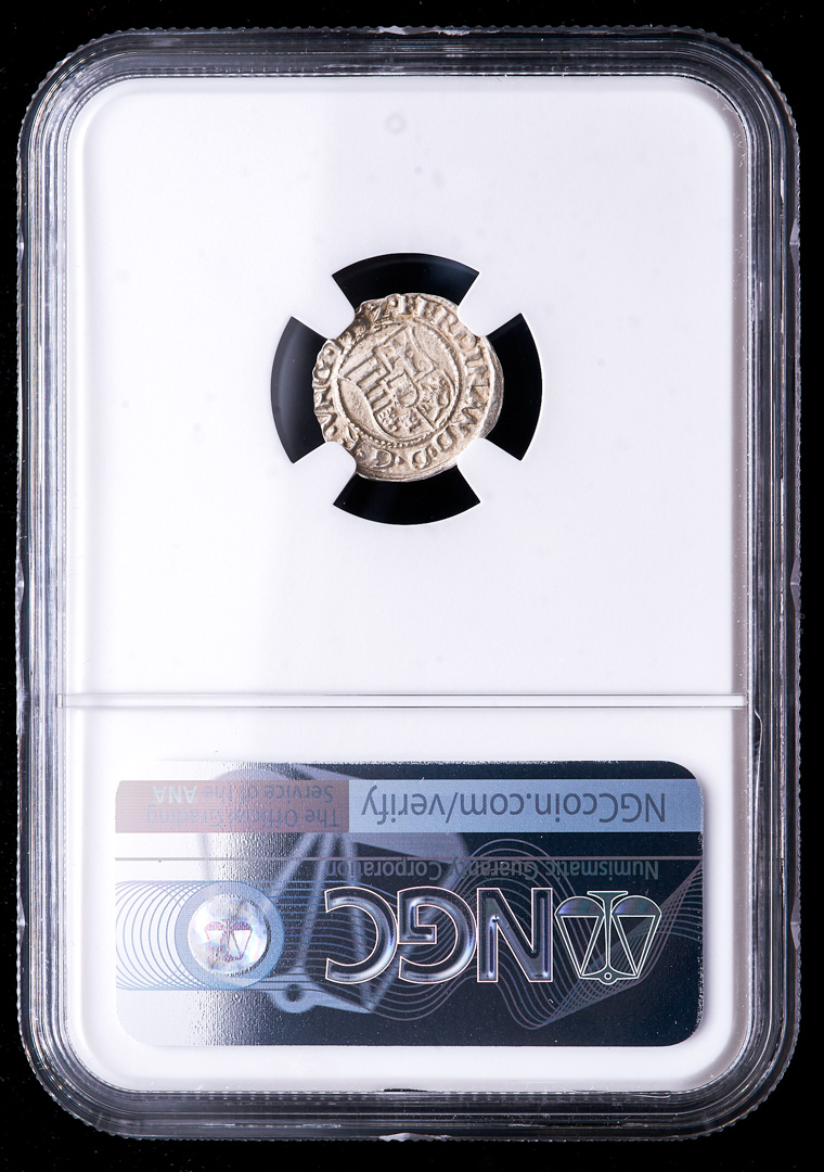 1552KB Ferdinand I, Holy Roman Emperor - Hungary Medieval Silver Denar, Madonna & Child (NGC MS62) at PristineAuction.com 1552KB Ferdinand I, Holy Roman Emperor - Hungary Medieval Silver Denar, Madonna & Child (NGC MS62) at PristineAuction.com