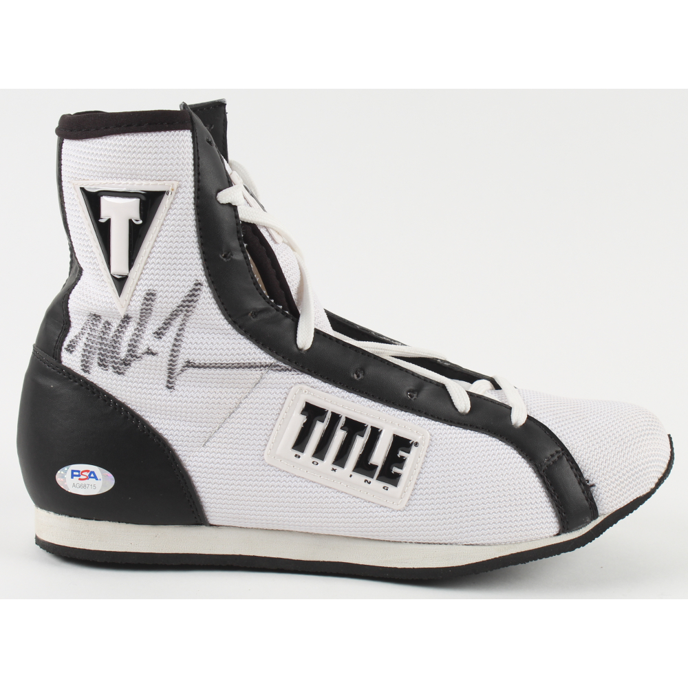 Mike Tyson Signed Title Boxing Shoe (PSA COA) Pristine Auction
