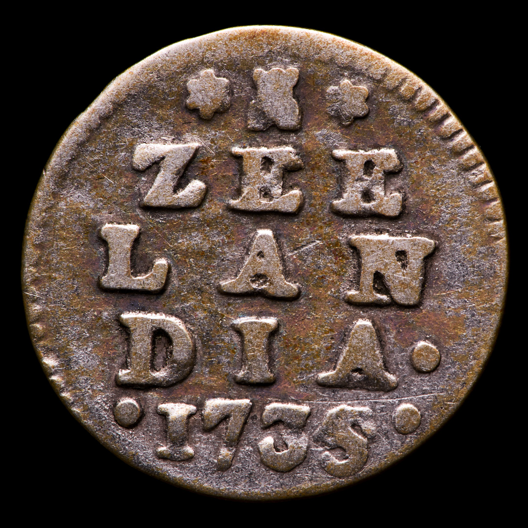 1735 Dutch Republic, Zeeland - 2 Stuiver Colonial Silver Coin at PristineAuction.com 1735 Dutch Republic, Zeeland - 2 Stuiver Colonial Silver Coin at PristineAuction.com