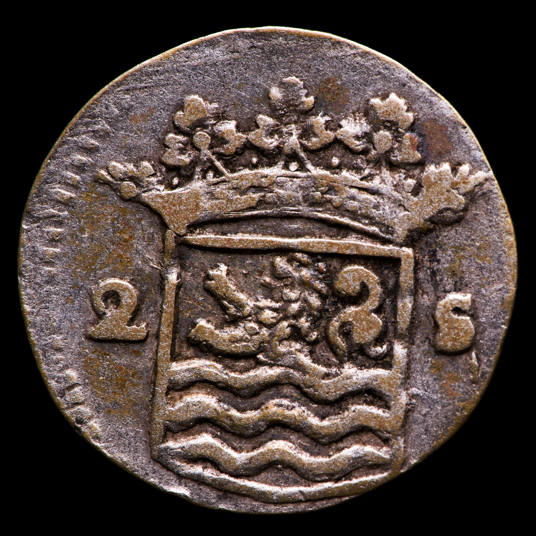 1735 Dutch Republic, Zeeland - 2 Stuiver Colonial Silver Coin at PristineAuction.com 1735 Dutch Republic, Zeeland - 2 Stuiver Colonial Silver Coin at PristineAuction.com