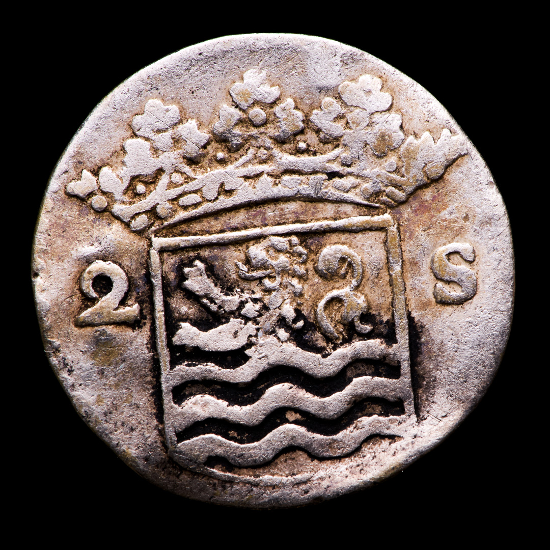 1732 Dutch Republic, Zeeland - 2 Stuiver Colonial Silver Coin at PristineAuction.com 1732 Dutch Republic, Zeeland - 2 Stuiver Colonial Silver Coin at PristineAuction.com