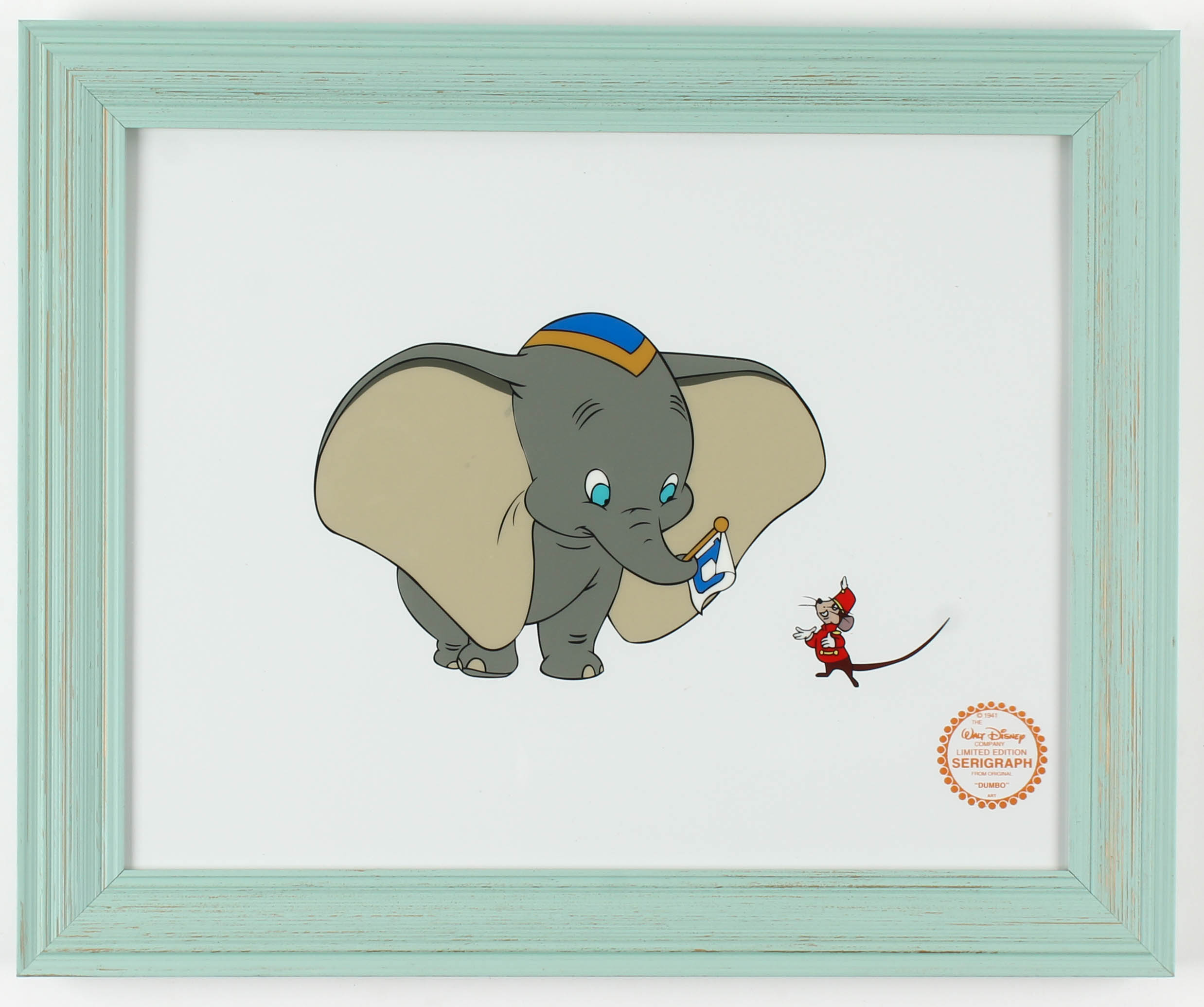 Walt Disney's "Dumbo" 13.5x16.5 Custom Framed Animation Serigraph Display at PristineAuction.com Walt Disney's "Dumbo" 13.5x16.5 Custom Framed Animation Serigraph Display at PristineAuction.com