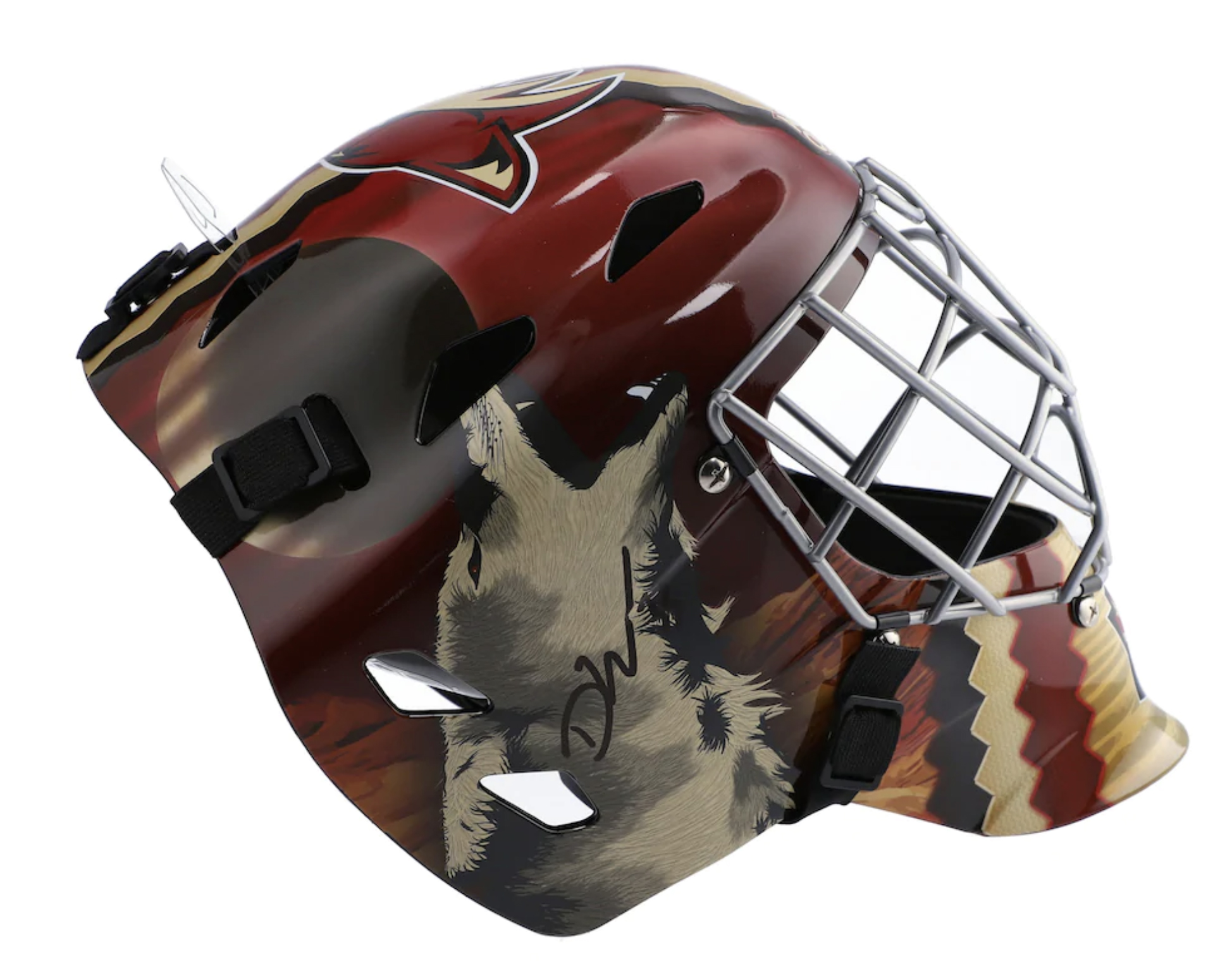 Darcy Kuemper Signed Coyotes Full-Size Goalie Mask (Fanatics Hologram) at PristineAuction.com Darcy Kuemper Signed Coyotes Full-Size Goalie Mask (Fanatics Hologram) at PristineAuction.com