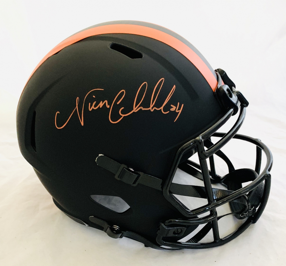 Nick Chubb Signed Browns Full-Size Eclipse Alternate Speed Helmet (Beckett COA) at PristineAuction.com Nick Chubb Signed Browns Full-Size Eclipse Alternate Speed Helmet (Beckett COA) at PristineAuction.com