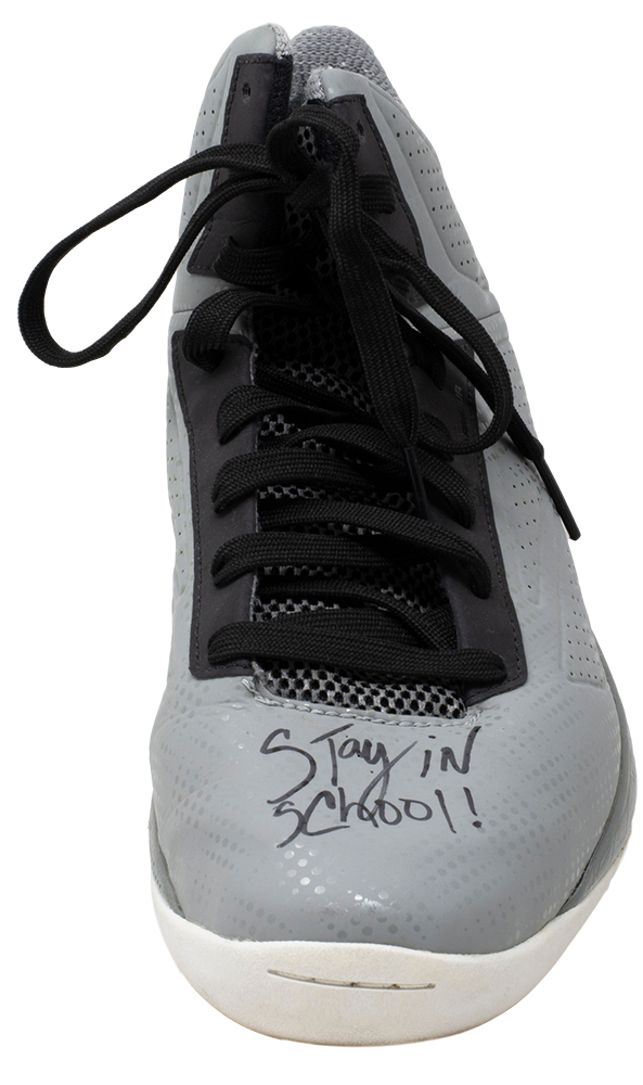 Kemba Walker Signed Pair of (2) Under Armour Basketball Shoes Inscribed "Stay In School!" (Beckett) at PristineAuction.com Kemba Walker Signed Pair of (2) Under Armour Basketball Shoes Inscribed "Stay In School!" (Beckett) at PristineAuction.com