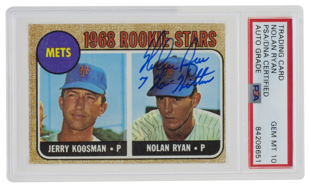 Nolan Ryan Signed 1968 Topps 177 Rookie Stars Jerry Koosman RC 