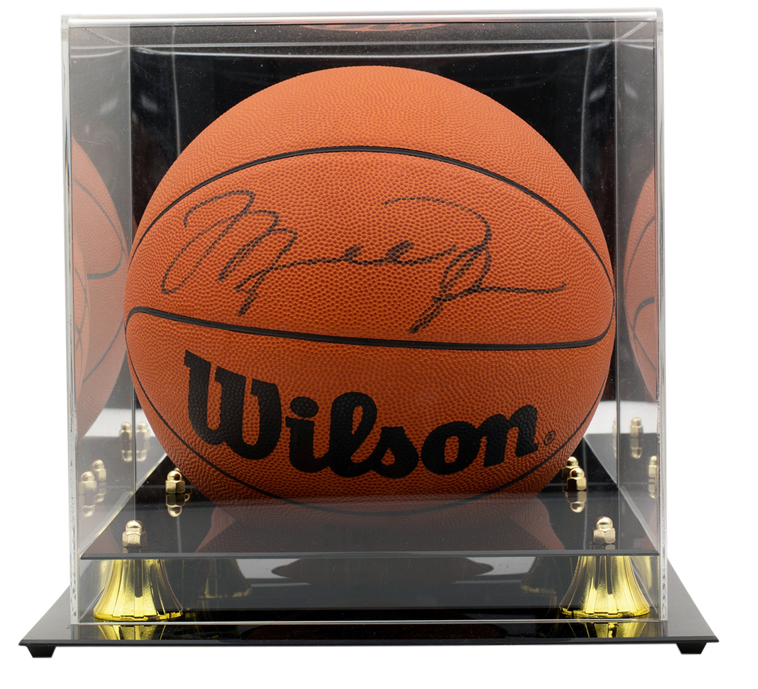 Michael Jordan Signed Wilson Jet Basketball With Display Case (JSA LOA & UDA Hologram) at PristineAuction.com Michael Jordan Signed Wilson Jet Basketball With Display Case (JSA LOA & UDA Hologram) at PristineAuction.com