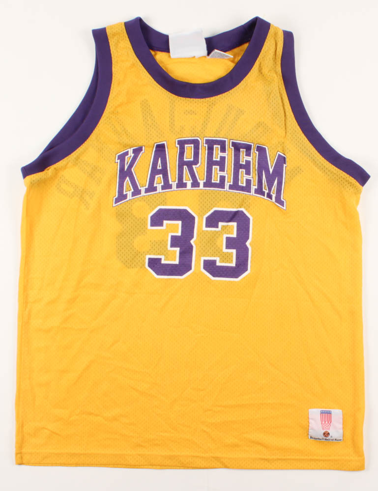 kareem abdul jabbar jersey signed