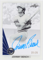 Johnny Bench 2015 Leaf 25th Clear Acetate Autographs Blue #JB1 at PristineAuction.com
