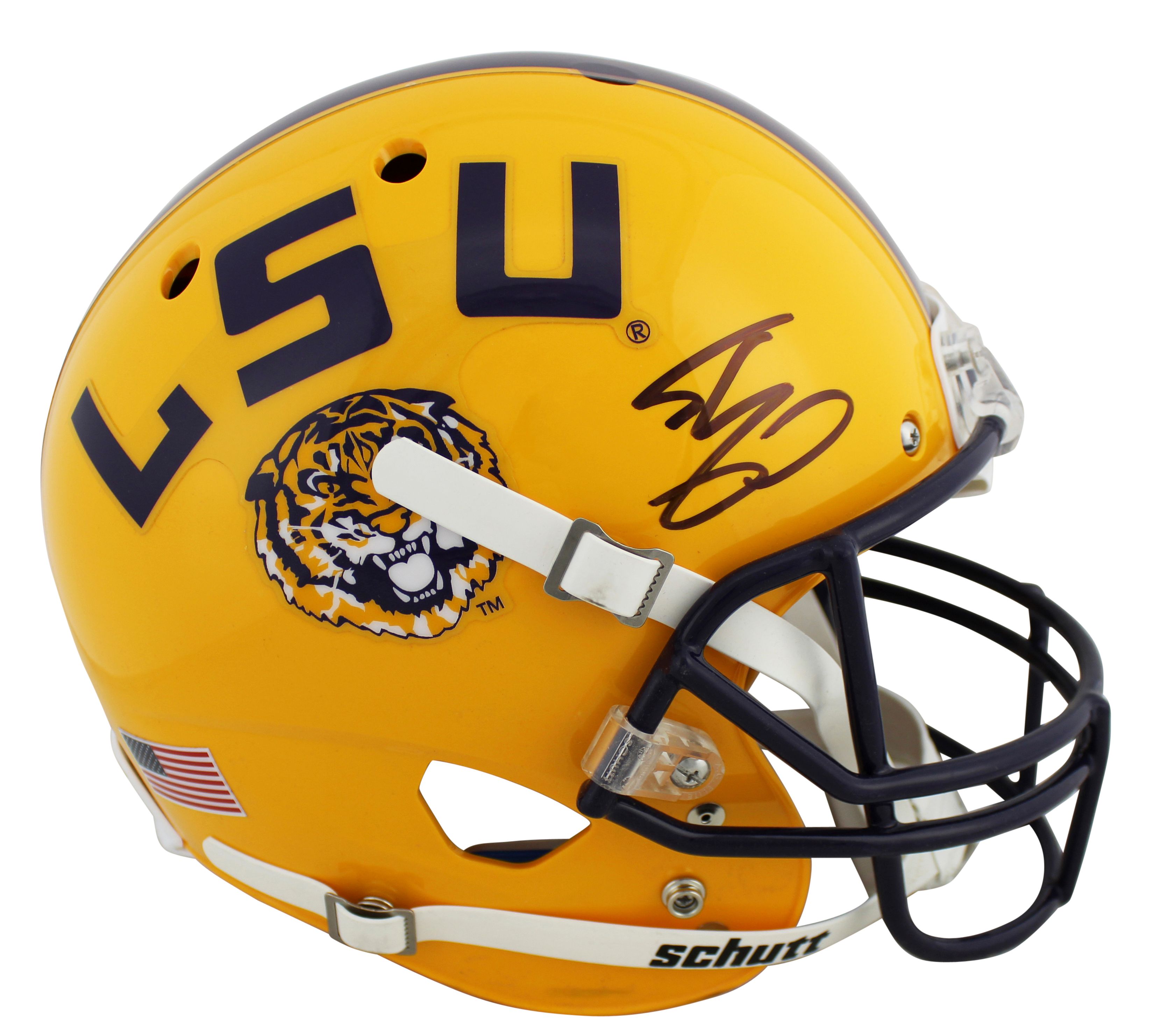 Shaquille O'Neal Signed LSU Tigers Full-Size Helmet (Beckett COA) at PristineAuction.com Shaquille O'Neal Signed LSU Tigers Full-Size Helmet (Beckett COA) at PristineAuction.com