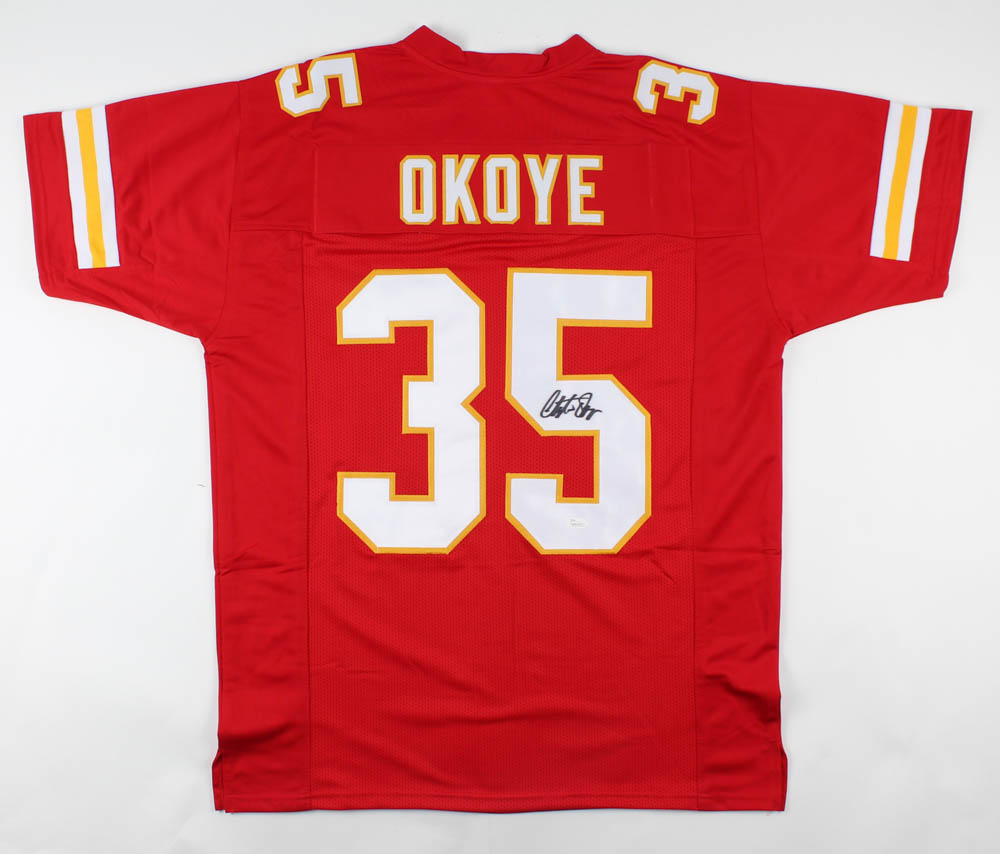 Christian Okoye Signed Jersey (JSA COA) at PristineAuction.com Christian Okoye Signed Jersey (JSA COA) at PristineAuction.com