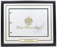 Donald Trump Signed Trump National Doral Country Club 20x28 Custom Framed Flag Display (JSA COA) at PristineAuction.com