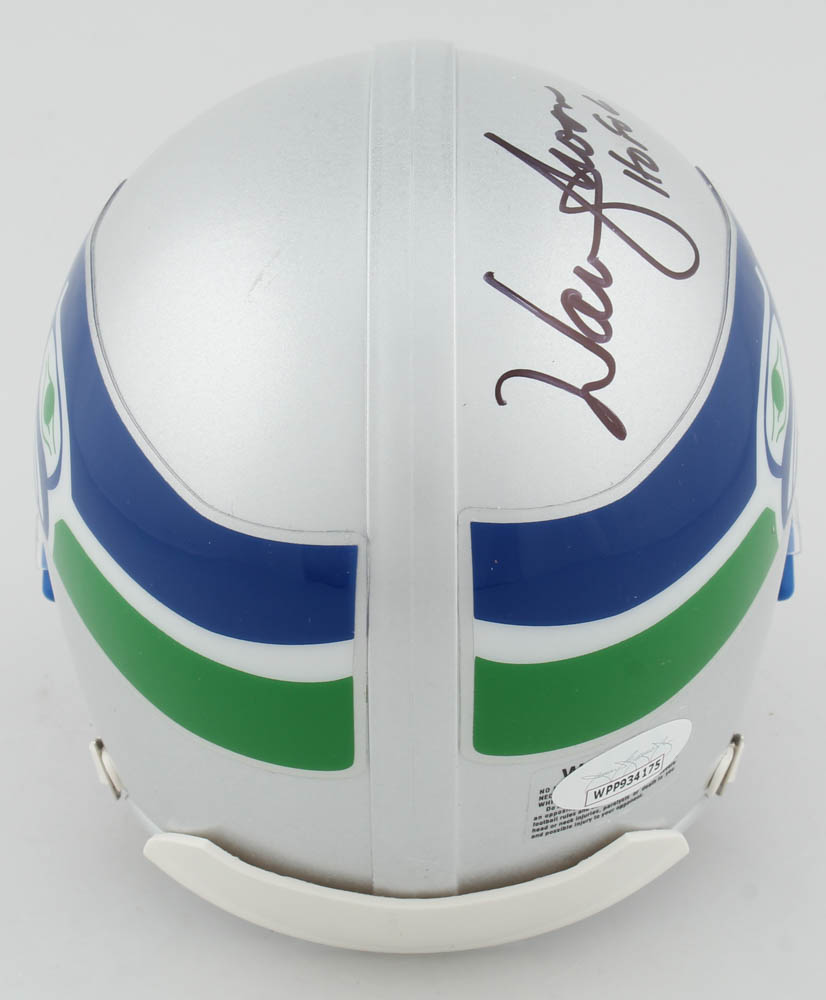 Warren Moon Signed Seahawks Mini Helmet Inscribed "HOF 06" (JSA COA) at PristineAuction.com Warren Moon Signed Seahawks Mini Helmet Inscribed "HOF 06" (JSA COA) at PristineAuction.com