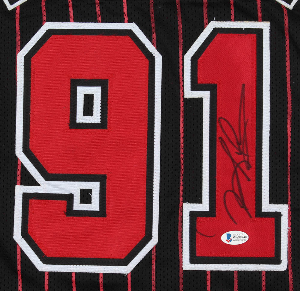 Dennis Rodman Signed Jersey (Beckett) at PristineAuction.com Dennis Rodman Signed Jersey (Beckett) at PristineAuction.com