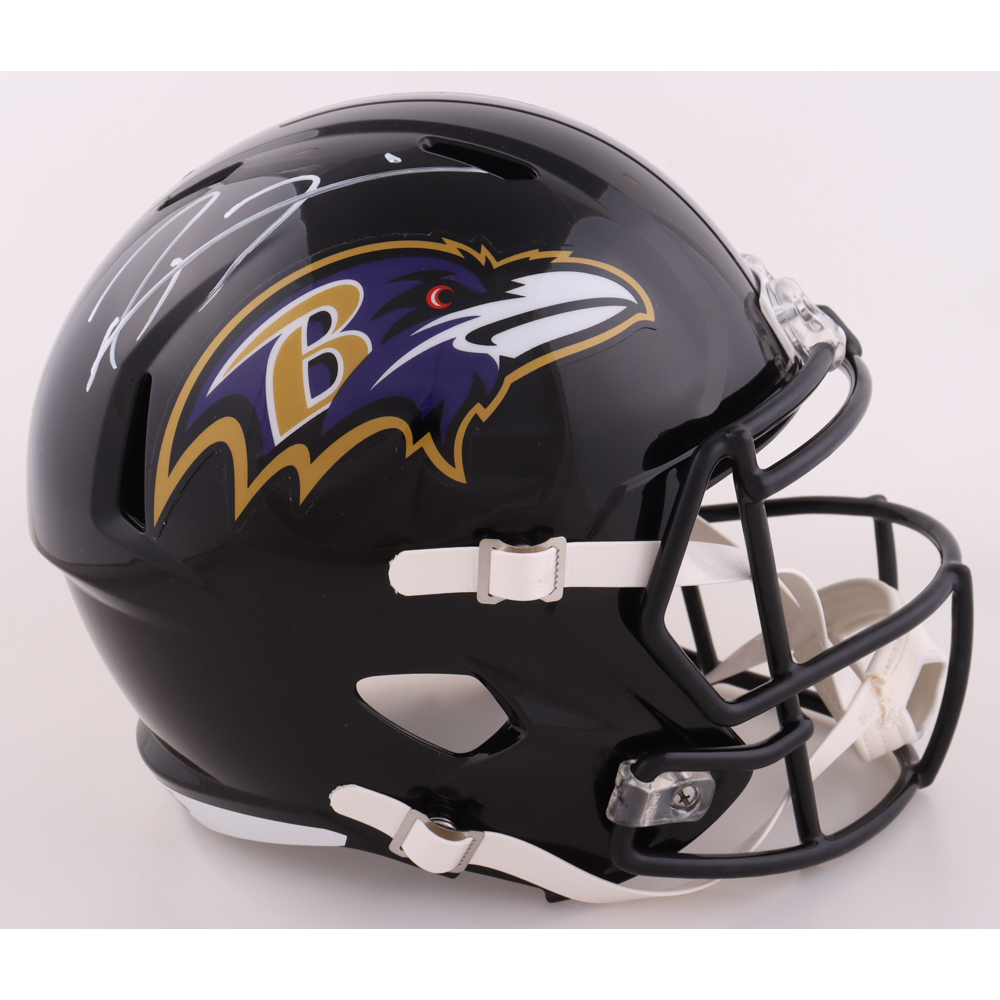Ray Lewis Signed Ravens Full-Size Speed Helmet (Beckett) at PristineAuction.com
