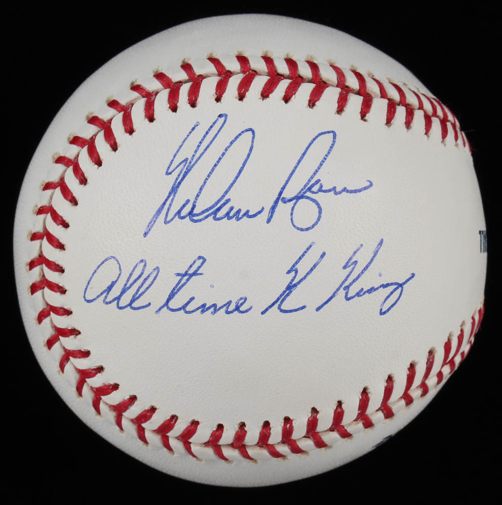 Nolan Ryan Signed OML Baseball Inscribed "All Time K King" (AIV COA & Ryan Hologram) at PristineAuction.com Nolan Ryan Signed OML Baseball Inscribed "All Time K King" (AIV COA & Ryan Hologram) at PristineAuction.com