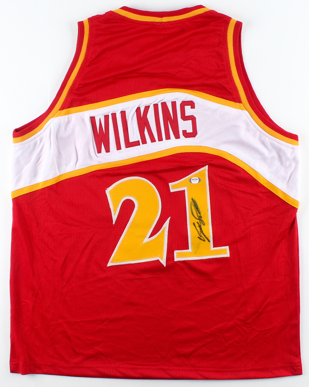 Dominique Wilkins Signed Jersey (PSA COA) at PristineAuction.com Dominique Wilkins Signed Jersey (PSA COA) at PristineAuction.com