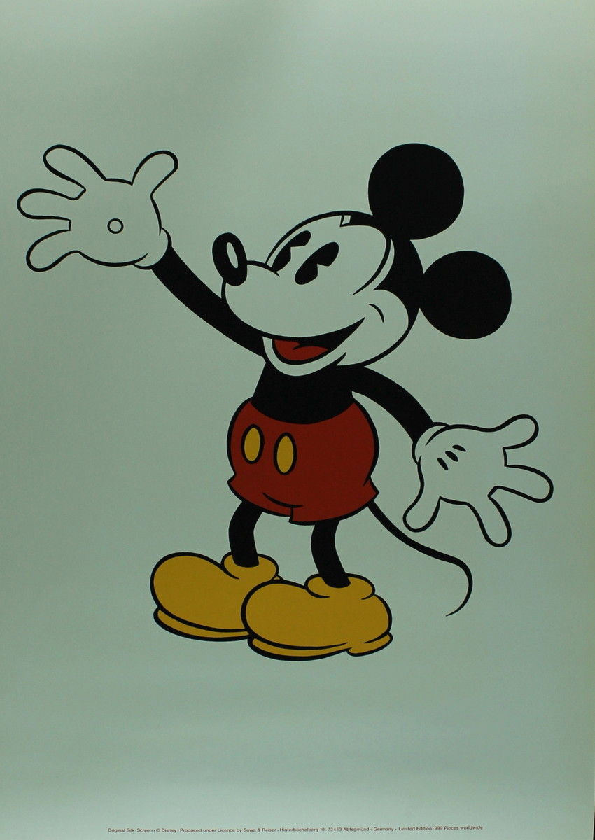 Mickey Mouse 19x27 LE Lithograph at PristineAuction.com Mickey Mouse 19x27 LE Lithograph at PristineAuction.com
