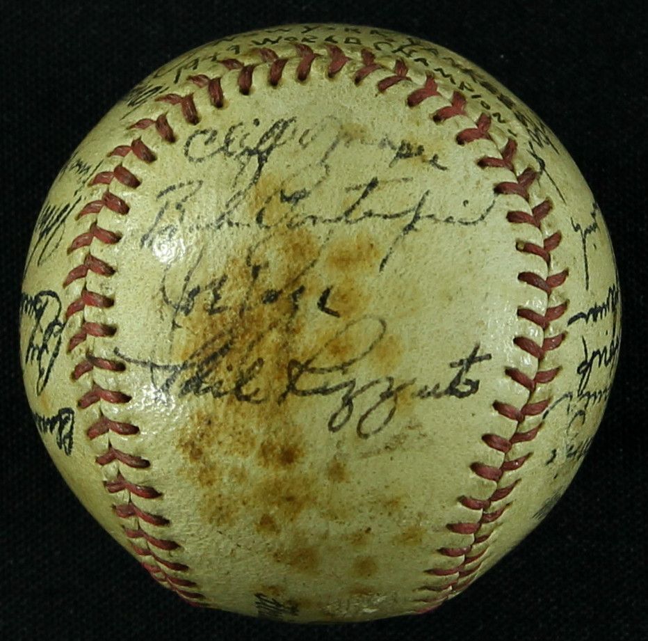 1949 Yankees Team Baseball Signed by (22) with Joe DiMaggio, Yogi Berra, Casey Stengel (JSA) at PristineAuction.com 1949 Yankees Team Baseball Signed by (22) with Joe DiMaggio, Yogi Berra, Casey Stengel (JSA) at PristineAuction.com