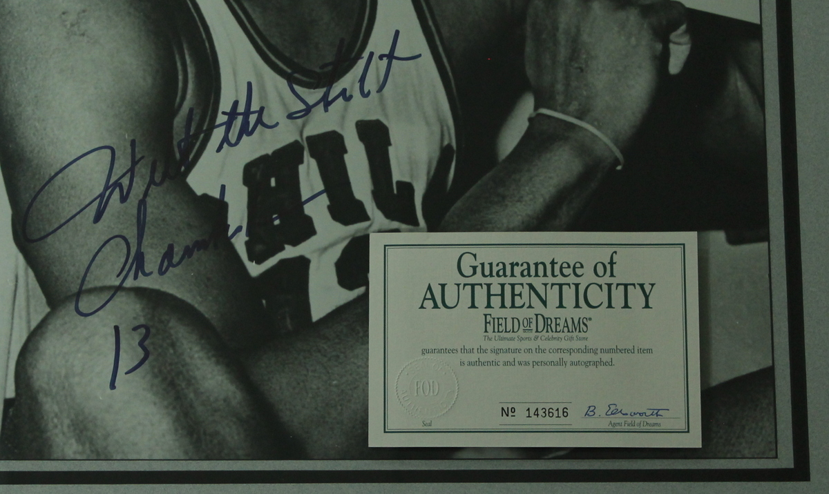 Wilt Chamberlain Signed 24x32 Custom Framed Piece Signed Wilt "The Stilt" Chamberlain at PristineAuction.com Wilt Chamberlain Signed 24x32 Custom Framed Piece Signed Wilt "The Stilt" Chamberlain at PristineAuction.com