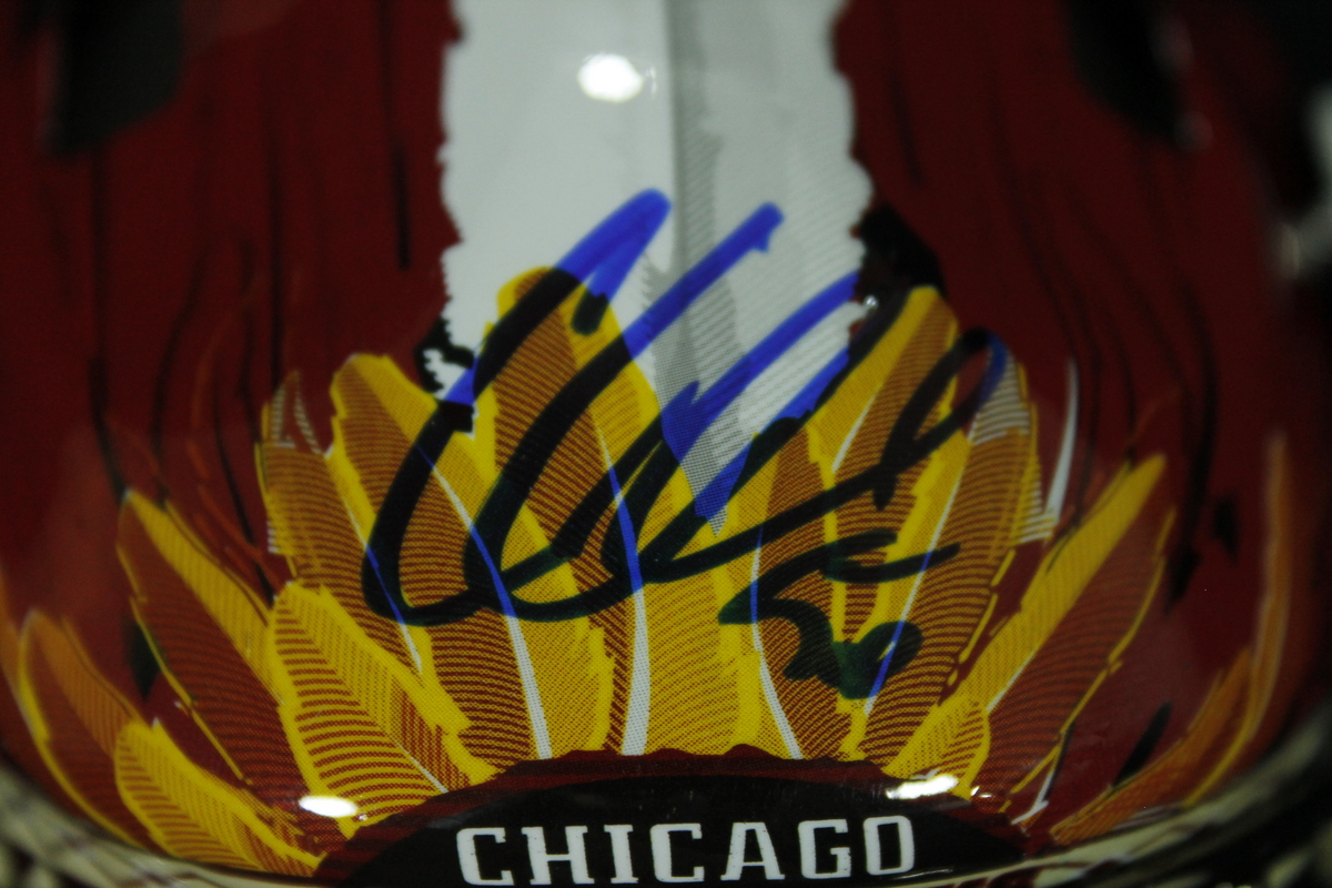 Corey Crawford Signed Blackhawks Mini Goalie Mask (Schwartz COA) at PristineAuction.com Corey Crawford Signed Blackhawks Mini Goalie Mask (Schwartz COA) at PristineAuction.com
