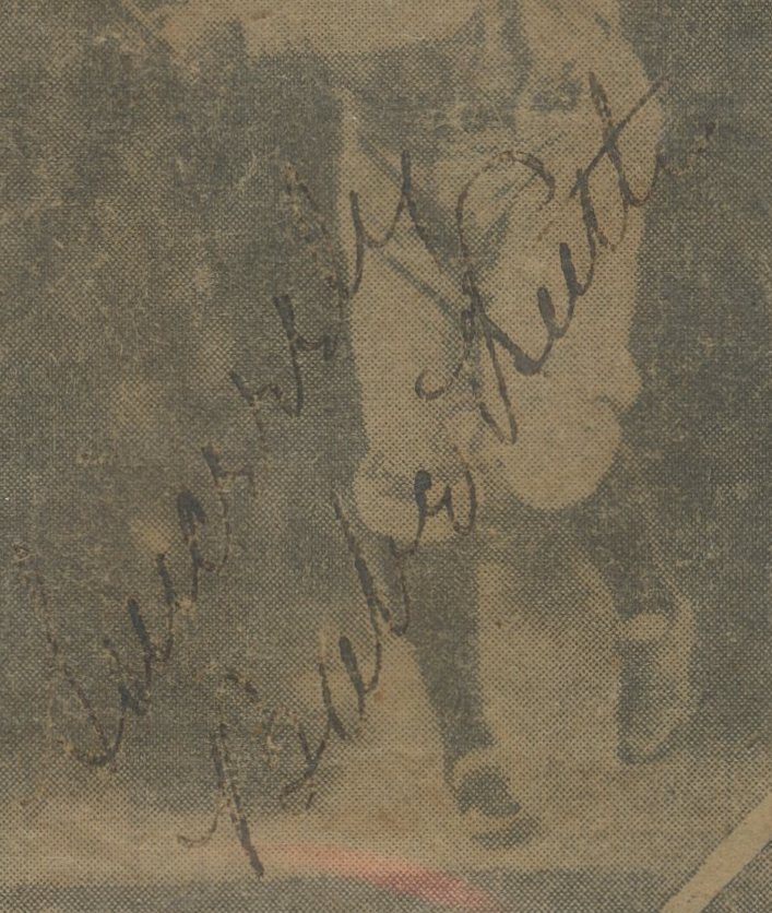 Babe Ruth Signed Vintage Yankees Newspaper Photo Inscribed 