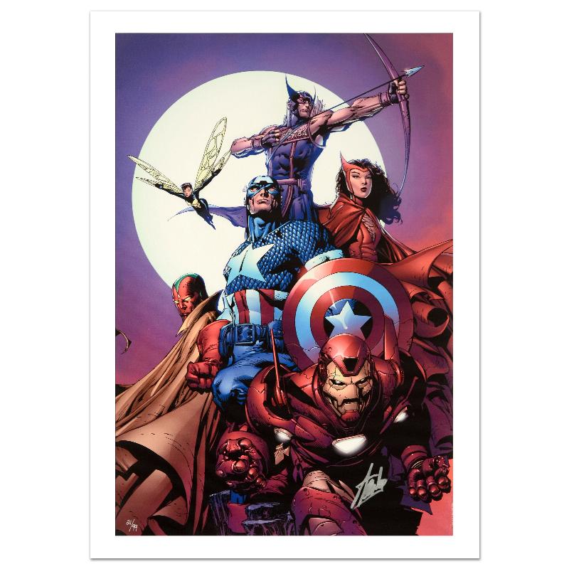 Stan Lee Signed "Avengers #80" Limited Edition 18" x 27" Giclee on Canvas by David Finch & Marvel Comics at PristineAuction.com Stan Lee Signed "Avengers #80" Limited Edition 18" x 27" Giclee on Canvas by David Finch & Marvel Comics at PristineAuction.com
