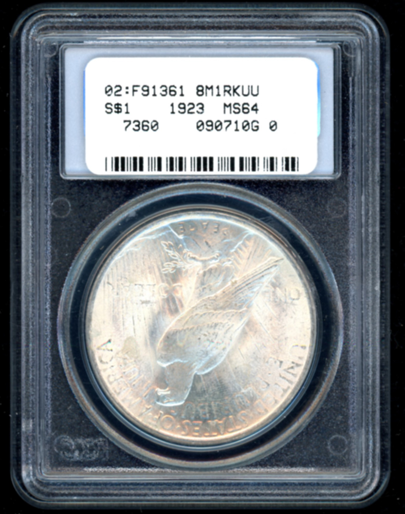 1923 Peace Silver Dollar (PCGS MS64) at PristineAuction.com 1923 Peace Silver Dollar (PCGS MS64) at PristineAuction.com