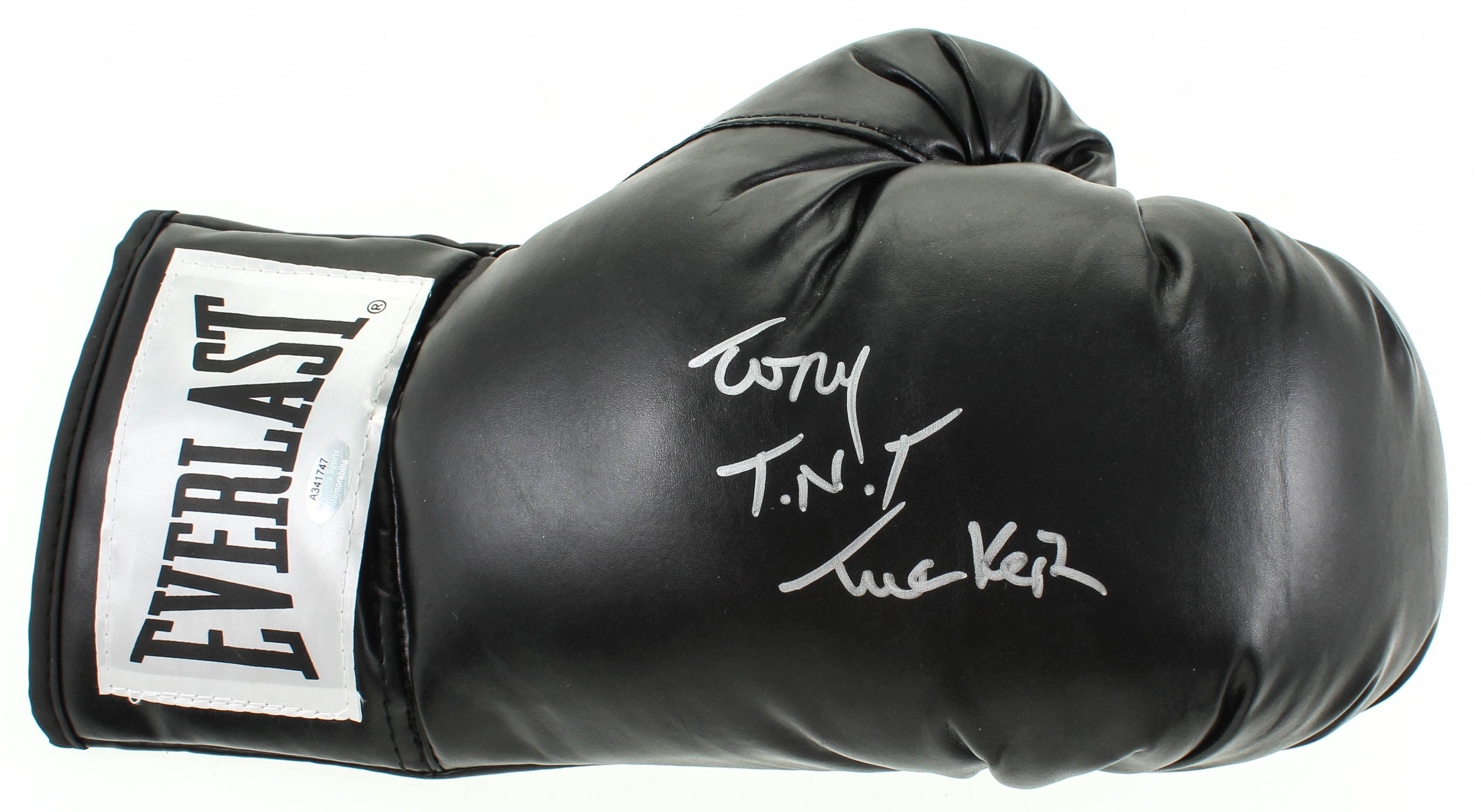 Tony "T.N.T" Tucker Signed Everlast Boxing Glove (Schwartz Sports COA) at PristineAuction.com Tony "T.N.T" Tucker Signed Everlast Boxing Glove (Schwartz Sports COA) at PristineAuction.com