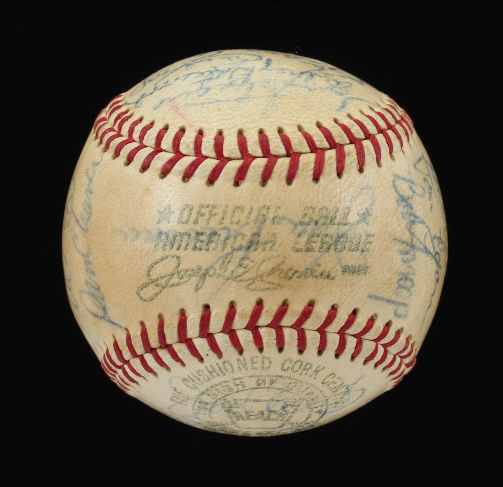 1965 Angels OAL Baseball Team-Signed by (26) with Dean Chance, Lou Clinton, Bob Lee, Vic Power, Rudy May (JSA ALOA) at PristineAuction.com 1965 Angels OAL Baseball Team-Signed by (26) with Dean Chance, Lou Clinton, Bob Lee, Vic Power, Rudy May (JSA ALOA) at PristineAuction.com