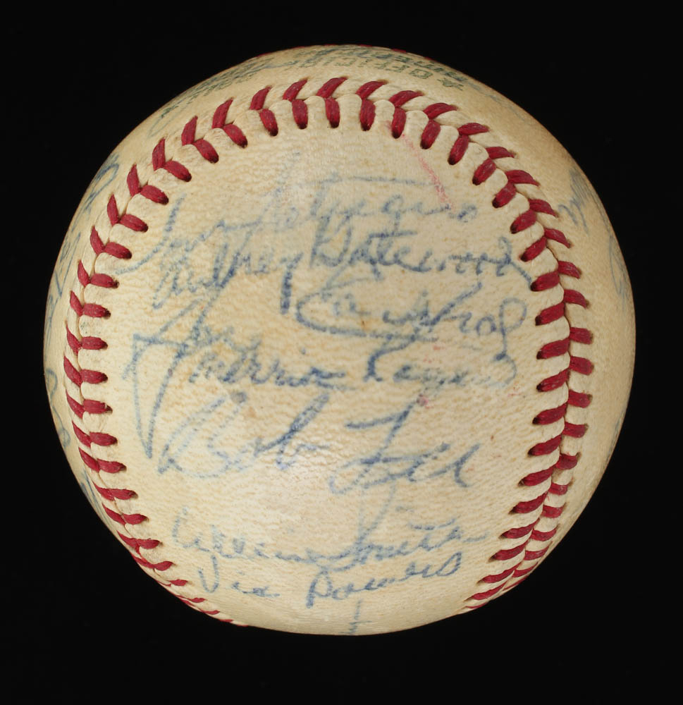 1965 Angels OAL Baseball Team-Signed by (26) with Dean Chance, Lou Clinton, Bob Lee, Vic Power, Rudy May (JSA ALOA) at PristineAuction.com 1965 Angels OAL Baseball Team-Signed by (26) with Dean Chance, Lou Clinton, Bob Lee, Vic Power, Rudy May (JSA ALOA) at PristineAuction.com
